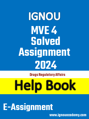 IGNOU MVE 4 Solved Assignment 2024